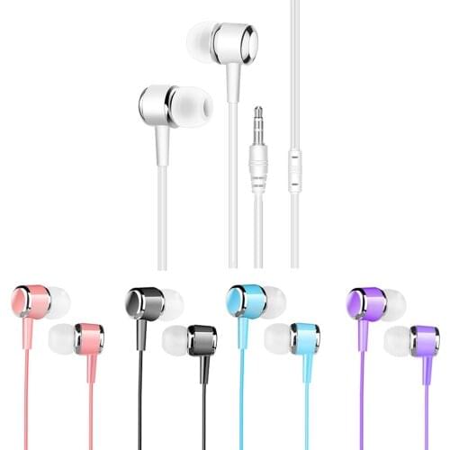 Universal In-Ear Earbuds Headsets Music Earphones 3.5mm Plug Stereo Headphone for Phone PC Laptop Tablet MP3 Mobile Phone