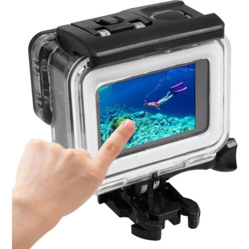 For GoPro HERO5 30m Waterproof PC & ABS Housing Protective Case + Touch Back Cover with Buckle Basic Mount & Long Screw