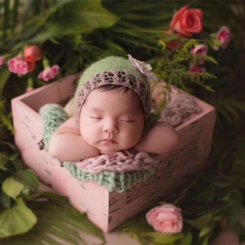 Crochet Newborn Floral Bonnet Baby Girl Flower Hat Newborn Girl Floral Hat Photography Props Baby Shower Gift