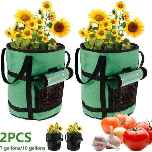 Potato Grow Bags Reusable Tomato Vegetable Garden Planters Plant Container Pot Non-woven Fabric Moisturizing Vertical Garden bag