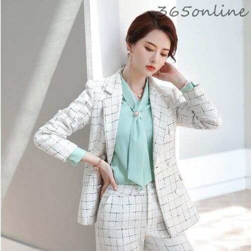 Women Double Breasted Blazers Jackets Coat High Quality Fabric Long Sleeve Blaser Uniform Designs Lady Professional Outwear Tops