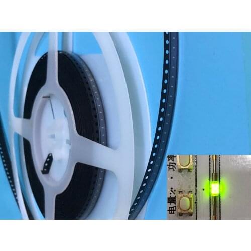 100pcs 0402 1.0X0.5mm Yellow Green light SMD LED Lamp SMD light-emitting diode