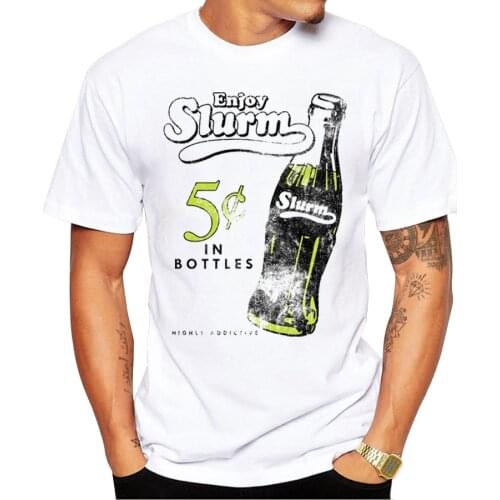 2018 Men Customized T-shirt Fashion Vintage Enjoy Slurm Ad Design Short sleeve men T Shirts Hipster Casual Tops