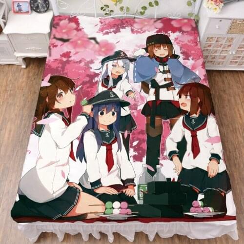 2019-August Japanese Anime Kantai Collection KanColle sexy girl flannel blanket summer quilt bed milk fiber sheet 150x200cm