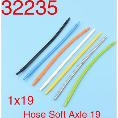 10pcs 32235 high-tech building blocks 1x19 flexible shaft 19 Soft cross shaft parts moc accessories