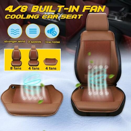 8 Built-in Fan 3 Speeds Seat Cushion Covers 12V Cooling Car Seat Cushion Cover Air Ventilated Fan/Conditioned Cooler Pad