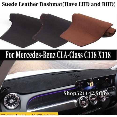 Accessories Car-styling Suede Leather Dashmat Dashboard Cover Dash Mat Carpet For Mercedes-Benz CLA-Class C118 X118 180 200 280