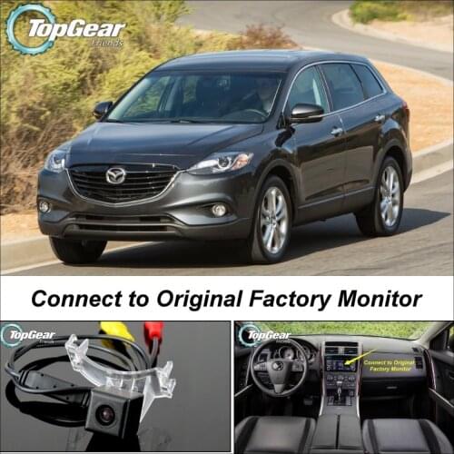 Car Camera Connect to Original Factory Screen / Monitor For Mazda CX9 CX-9 CX 9 Facelift High Quality Rear View Back Up Camera