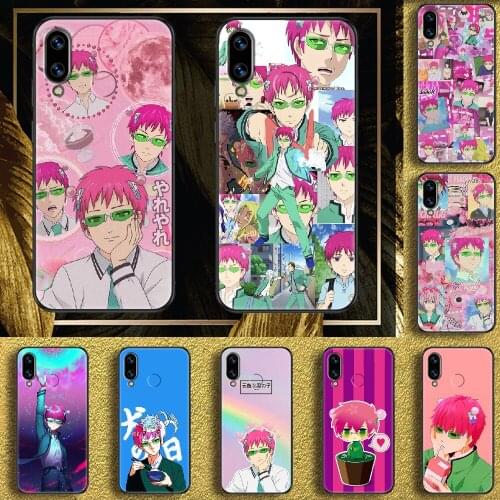 Anime Saiki Kusuo no Psi Nan Phone case For Huawei Honor 6 7 8 9 10 10i 20 A C X Lite Pro Play black luxury funda soft Etui