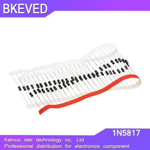 100PCS IN5817 DO-41 1A 20V SCHOTTKY DIODE 1N5817