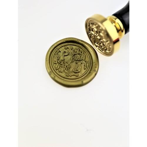 Personalized Initials with Flower Wax Seal Stamp/Custom wedding seals/wedding invitation seal/custom wedding stamp