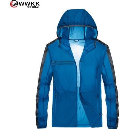 WWKK Hiking Summer Jacket Men Camping Trekking Fishing Sun Protective Clothes Outdoor Sport Windbreaker Anti UV Coats