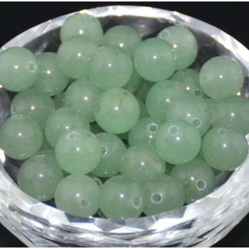 Green Quartz Loose Beads Natural Gemstone Smooth Round for Jewelry Making