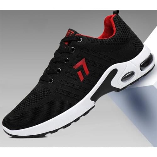 Men Sneakers Air Cushion Walking Shoes 2021 Fashion Breathable Sports Running Shoes Lace-up Soft Casual Sneakers Tenis Masculino