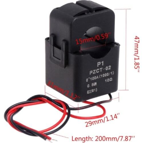 2021 New Precision AC Current Transformer Coil PZCT-2 100A/100mA For AC Voltmeter Ammeter