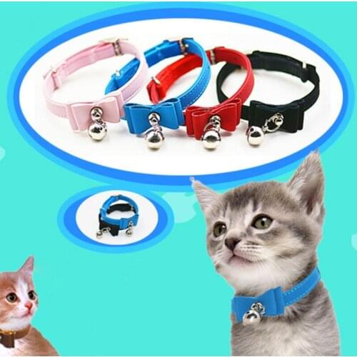 Pet Dog Collar With Bells Bowtie Adjustable Dog Chain Personalized Necklace for Puppy Cats Pet Stuff