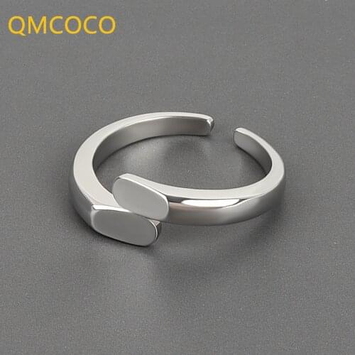 QMCOCO 2021 New Style 925 Silver Trendy Elegance Classic Round-Shape Cross Ring For Women Birthday Engagement Jewelry Gift