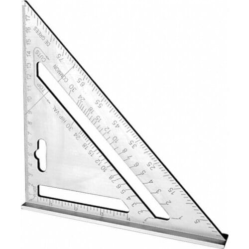 18/30cm Square Triangle Ruler Aluminum Alloy Triangle Angle Ruler Protractor Woodworking Measurement Tool Square Layout Gauge