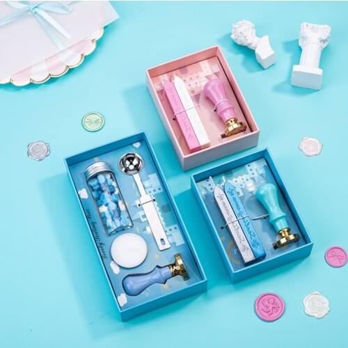 Sealing Wax Seal Invitation Gift Seal Head Spoon Wax Strip Detachable Stamp Seal Diy Hand Account Decoration Crafts Accessories