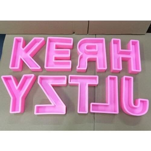 Top quality Big Alphabets Chocolate Silicone molds DIY Baking Tools Resin Silicone molds