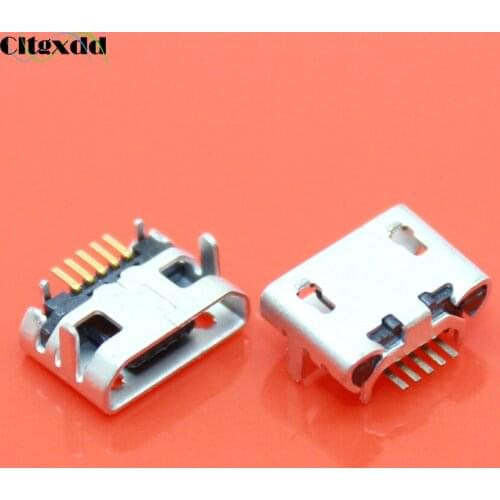 YuXi 20pcs Micro USB 5pin small Ox horn female usb socket Flat mouth four legs socket mini usb connector