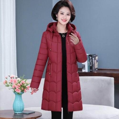 2021 Women Long Winter Jacket Solid Hooded Warm Thick Coat Ladies Slim Parkas Casual Outwear Long Sleeve Overcoat for Female