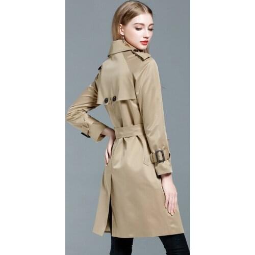 Womens Windbreaker Fashion Spring Trench Coat for Women Korean Overcoat Long Coat Womens Windbreakers Abrigo Mujer 1080