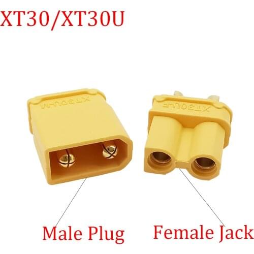 1/2/5/10Pcs XT30U Plug Socket Bullet Connector XT30 Male Plug Female Jack RC FPV Racing Drone Lipo Battery Quadcopter Adapter