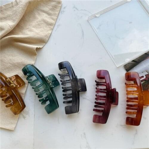 1Pcs Women Barrettes Transparent Hair Claws Hair Accessories Hairclips Hairpins Ladies Hairgrip Headwear Girls Ornaments Crab