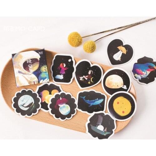 45PCS/box New Creative Warm Greetings Mini Paper Stickers Decoration DIY Ablum Diary Scrapbooking Label Sticker Stationery