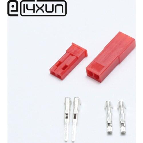 50set/lot JST Connector Plug 2pin Female, Male and Crimps RC battery connector for Auto,E-Bike,boat,LCD,LED ect