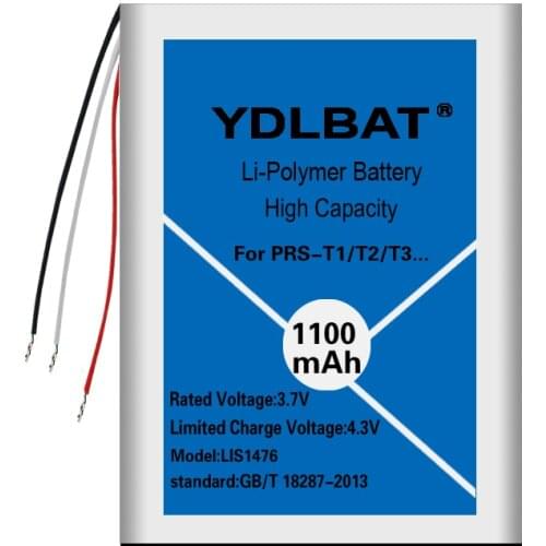 YDLBAT Top 100%New 1100mah for Sony 1-853-104-11 LIS1476 LIS1476MHPPC(SY6) PRS-T1 PRS-T2 PRS-T3 PRS-T3E PRS-T3S battery