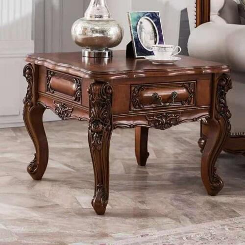 American solid wood edge sofa corner a few square a few living room small family mini tea table simple table