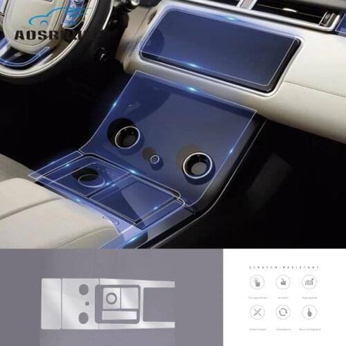 Car-styling transparent protective film Central control film Car Accessories For Range Rover Velar 2019 2017 2018