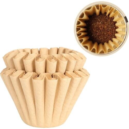 Behogar 50PCS Wave Shape Coffee Filter Papers for 1-2 Cup Electric Drip Coffee Makers Office Home Apartment