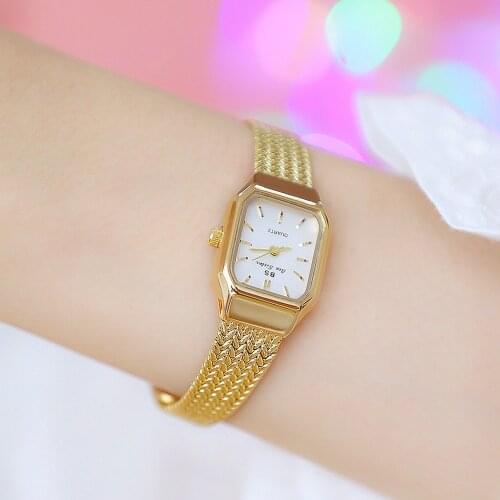 Luxury Wheat Ear Strap Design Elegant Ladies WristWatch Fashion Gold and Silver Waterproof Women Quartz Watches Relogio Feminino