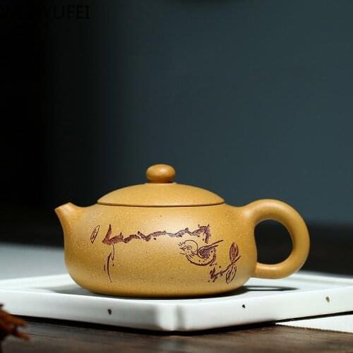 Yixing tea pot purple clay xishi teapot beauty kettle Handmade Teaware Authentic Chinese Tea ceremony supplies 188 Ball hole