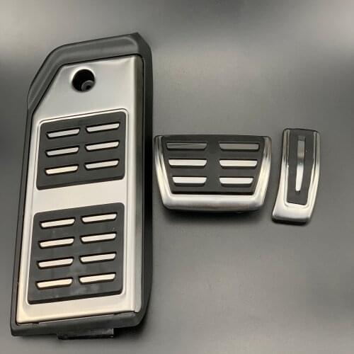 For Audi Q7 Q8 For Porsche Cayenne Fuel Brake Foot Rest pedals Plate Accelerator brake pedal stickers styling Car accessories