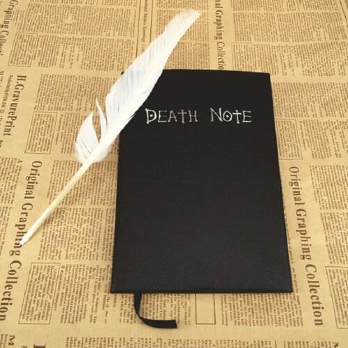 Death Note Planner Feather Pen Anime Diary Cartoon Book Lovely Fashion Theme Cosplay Large Dead Note Writing Journal Notebook