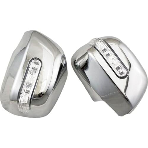 Chrome Car Styling Rearview Mirror Cover With LED Lamp Side Wing Mirror Case Cover For Toyota Alphard 1998-2003