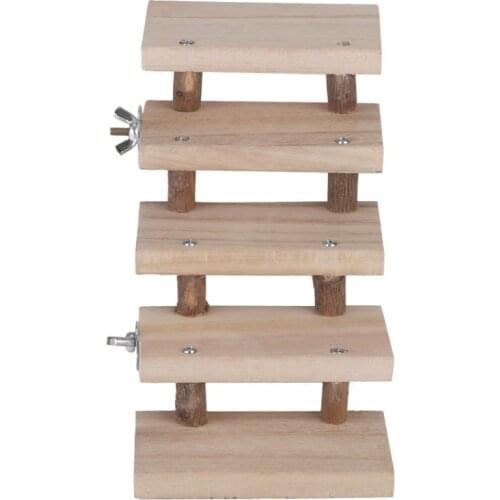 Bird toy Hamster Toys Parrot Springboard Ladder Hamster Wooden Ladder Toy Logs Stairs Pet Toys