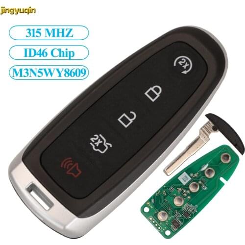 Jingyuqin Remote Car Key Fob Control 315MHZ ID46 M3N5WY8609 For Ford Edge Escape Explore Expedition Flex Focus Taurus