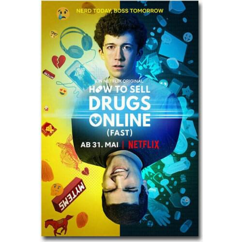 How to Sell Drugs Online Fast German Netflix TV Silk Fabric Wall Poster Art Decor Sticker Bright