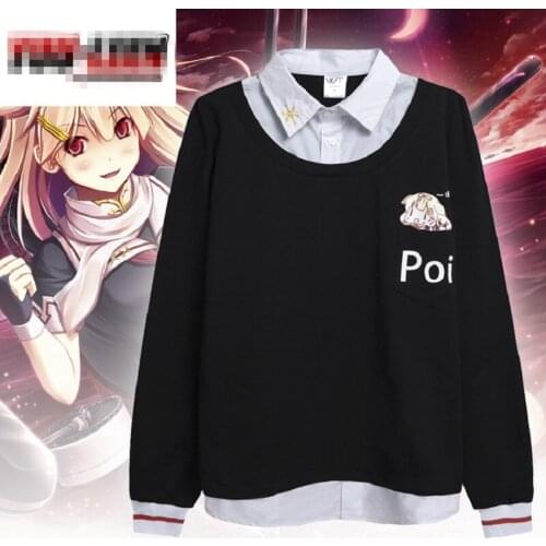Collection fake two-piece long-sleeved T-shirt Yamato yuudachi anime surrounding mens and womens cotton sweater cos 2021 New L