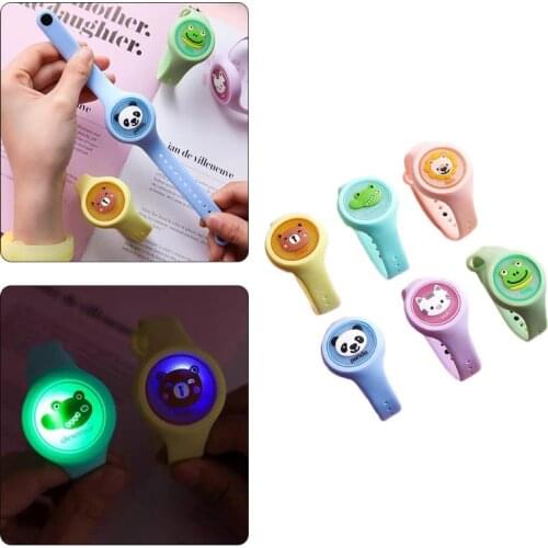 3Pcs Kids LED Light Up Mosquito Repellent Watch Cartoon Animal Luminous Outdoor Anti-Mosquito Bracelet Wrist Toys