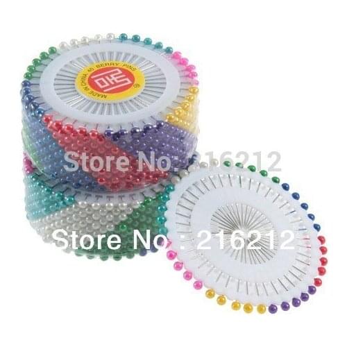 New 480pcs Multi Colour Round-Head Faux Pearl Decorating Pin Dressmaking Sewing Pin