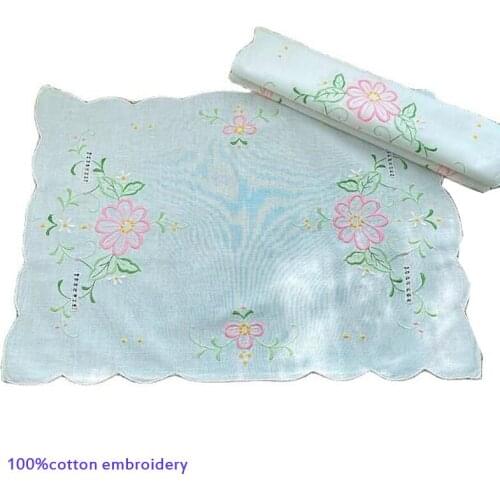 NEW Cotton Lace Embroidery table place mat pad Cloth tea napkin placemat cup mug wedding coaster Christmas dish doily kitchen