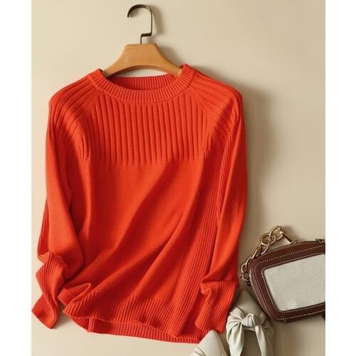 Solid Thin Knitted Women Sweater And Pullovers Long-Sleeved Office Lady Elegant Pulls Outwear Tops