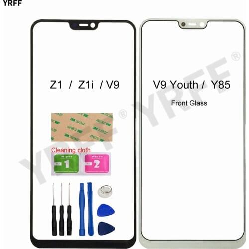 For Vivo V9 Youth Y85 Front Glass Panel For Vivo Z1 Z1i (No Touch Screen) Outer touth Glass Cover Repair Assembly Parts