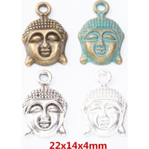 35 pieces of retro metal zinc alloy Buddha pendant for DIY handmade jewelry necklace making 7390